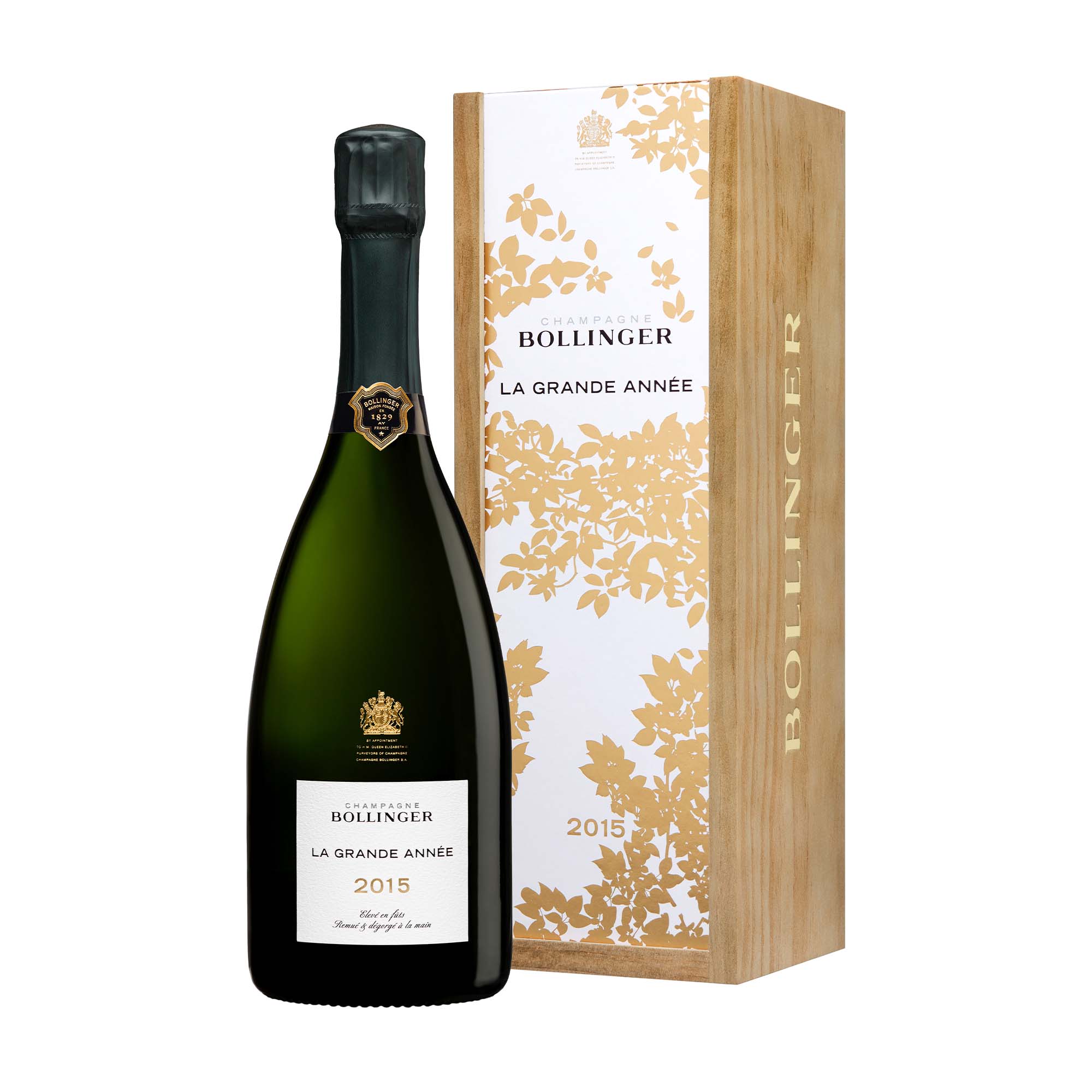 Bollinger La Grande Année 2015 i Original Wooden Case gaveæske 75 cl.