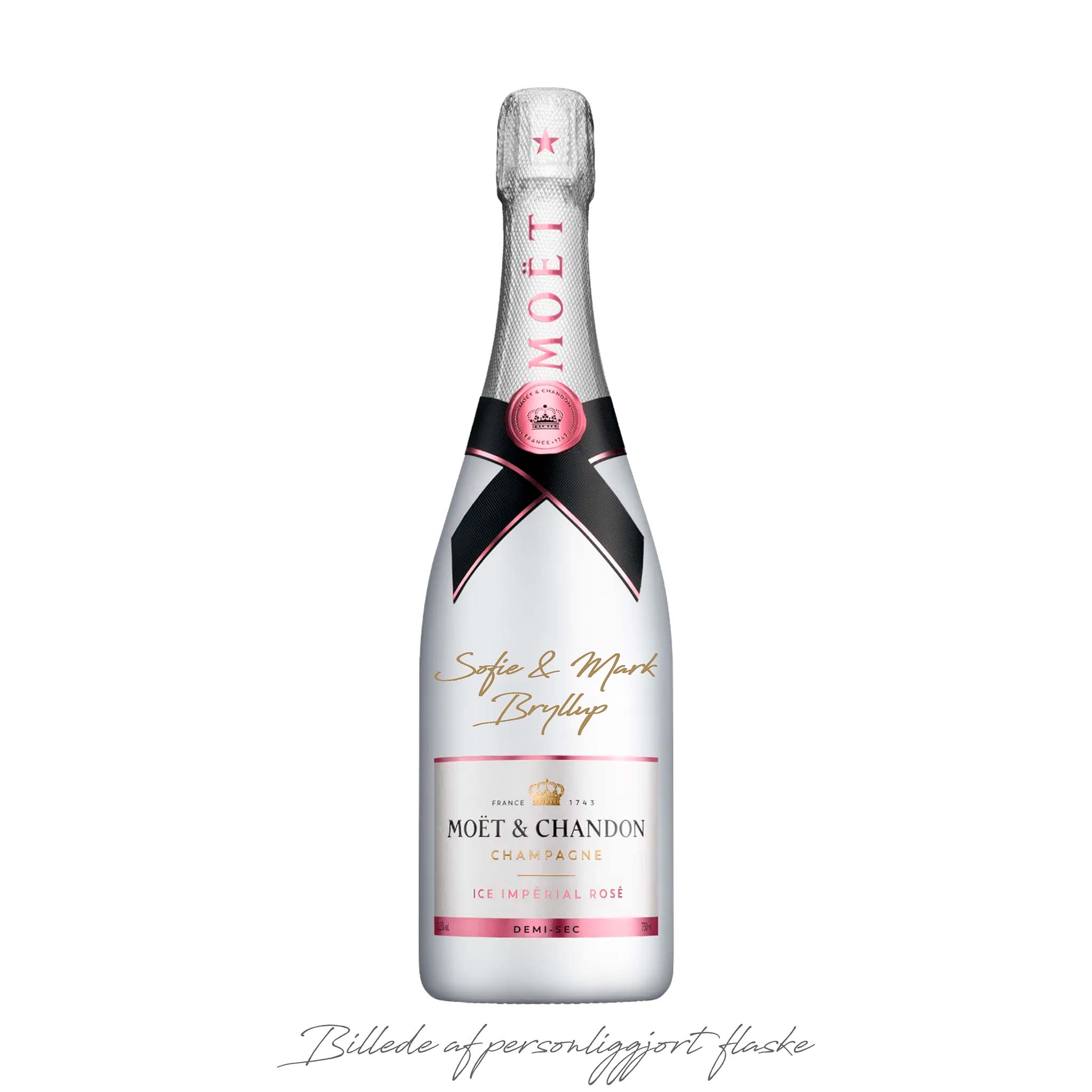 Personliggør Moët & Chandon ICE Imperial Rosé NV Demi-Sec 75 cl.