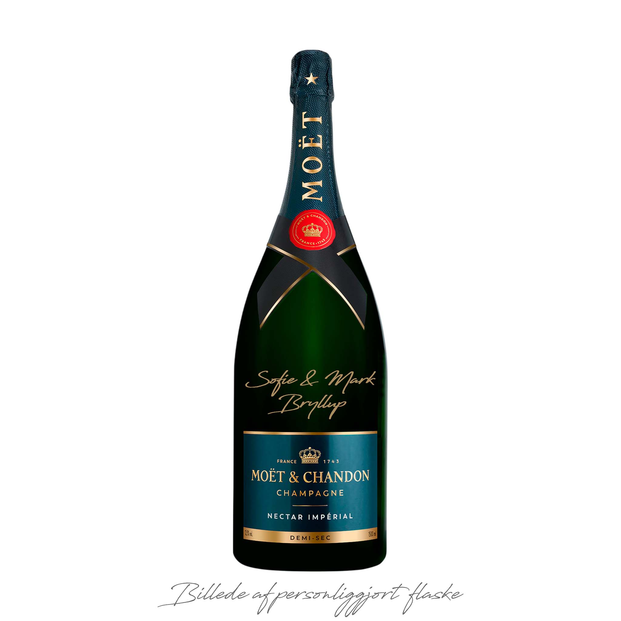 Personliggør Moët & Chandon Nectar Impérial NV Demi-Sec Magnum 150 cl.
