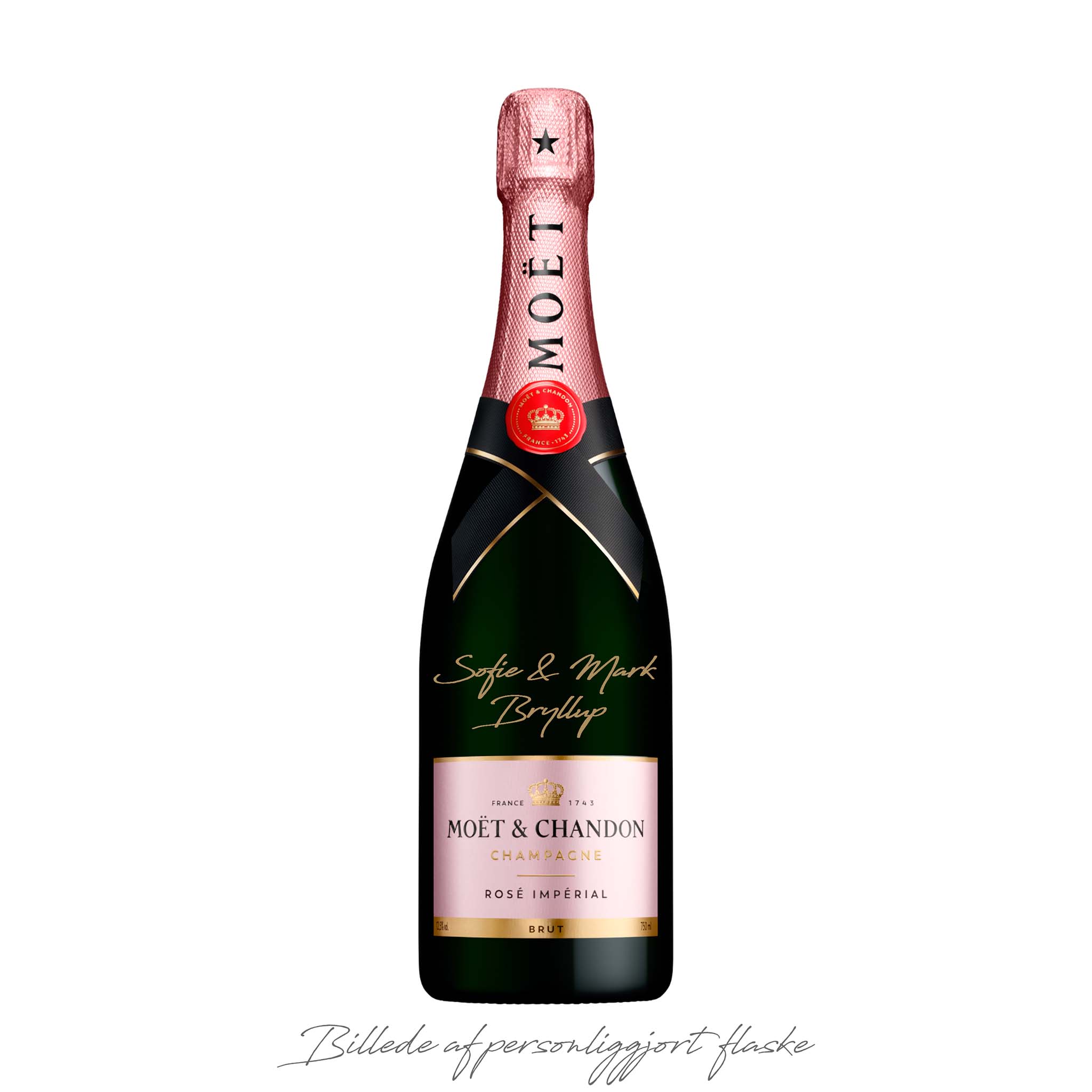 Personliggør Moët & Chandon Rosé Impérial Brut NV 75 cl.