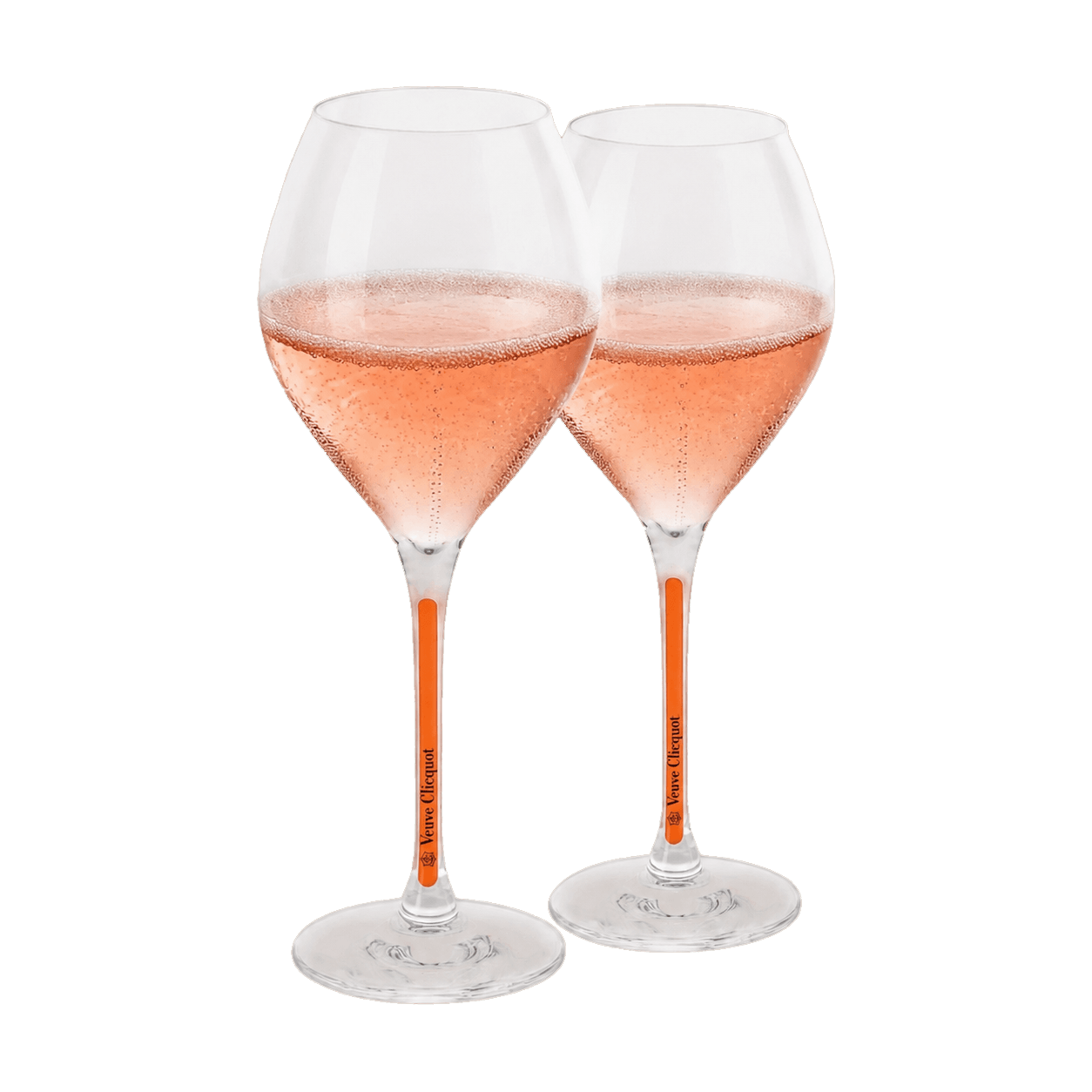 Champagne Veuve Clicquot RICH Rosé 75 cl. (4 stk. + 2 Veuve Clicquot glas)