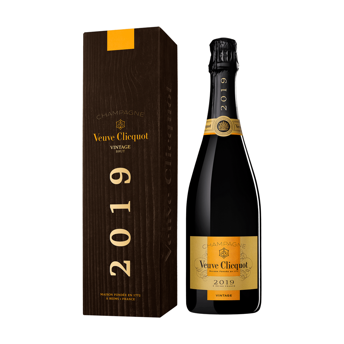 Veuve Clicquot Vintage Brut 2019, 75 cl. med gaveæske