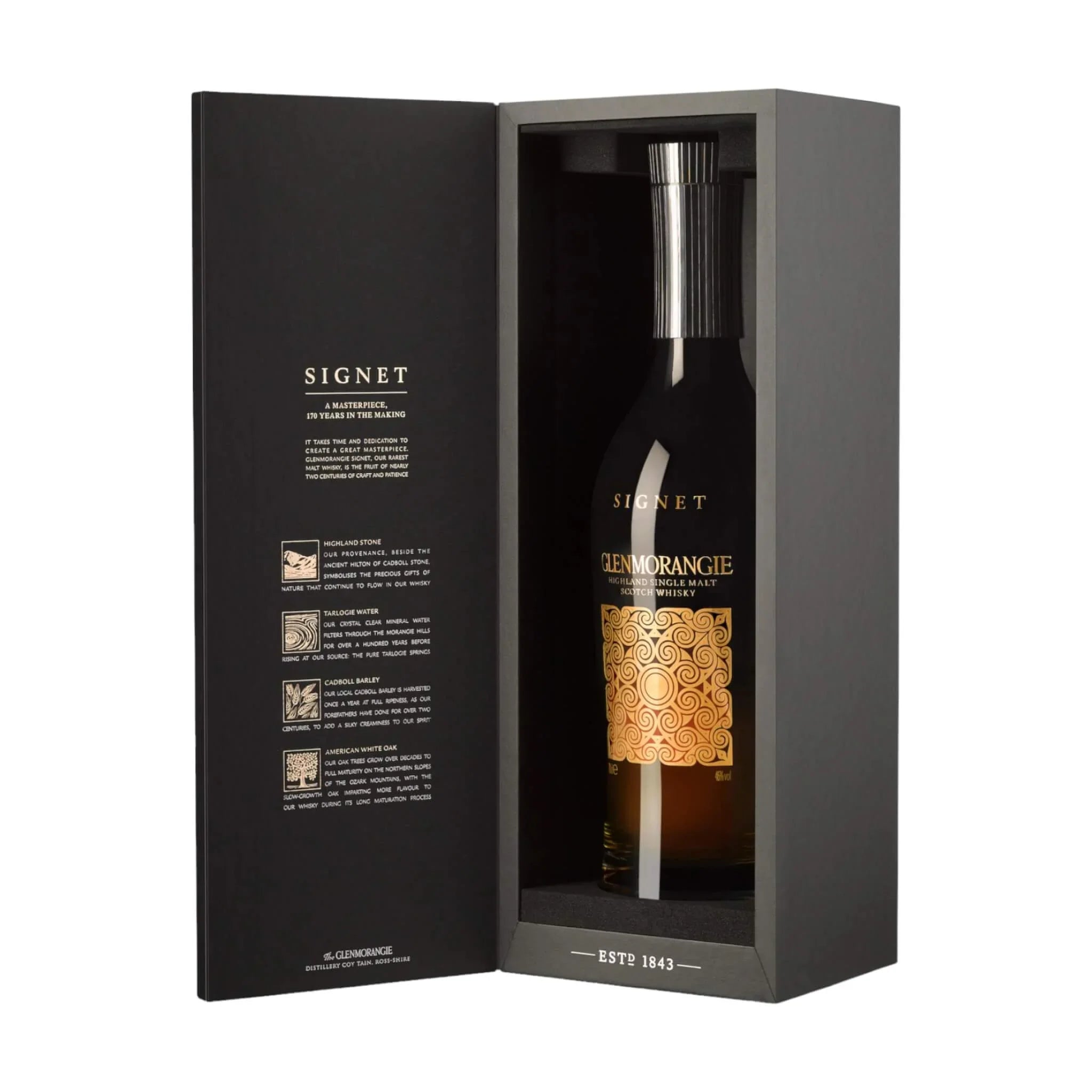 Glenmorangie Glenmorangie Signet 70 cl. 46% med gaveæske (inkl. to glas) - PremiumBottles