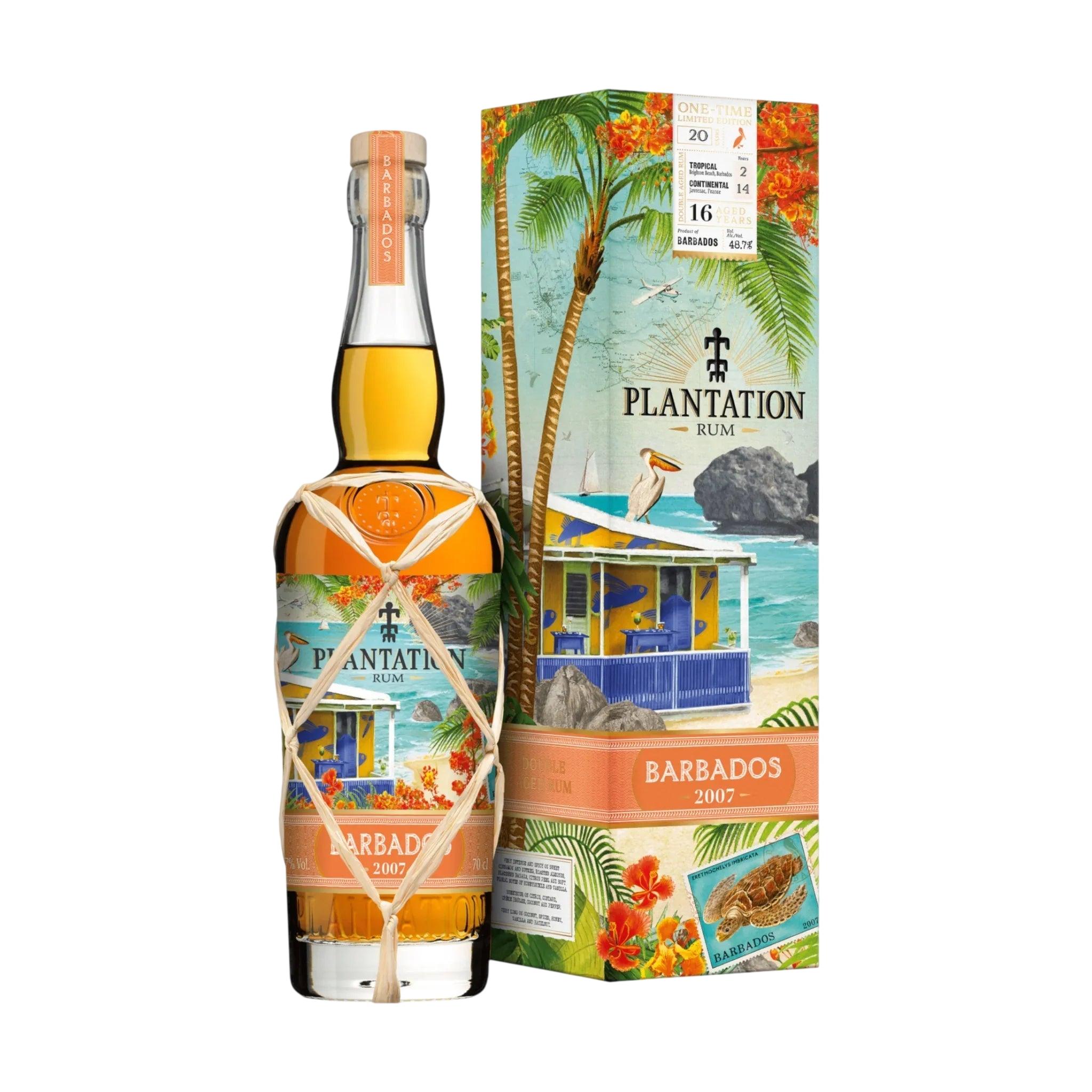 Planteray Plantation Barbados Vintage 2007 Bottled 2023 Rum, 70 cl. 48,7% med gaveæske - PremiumBottles