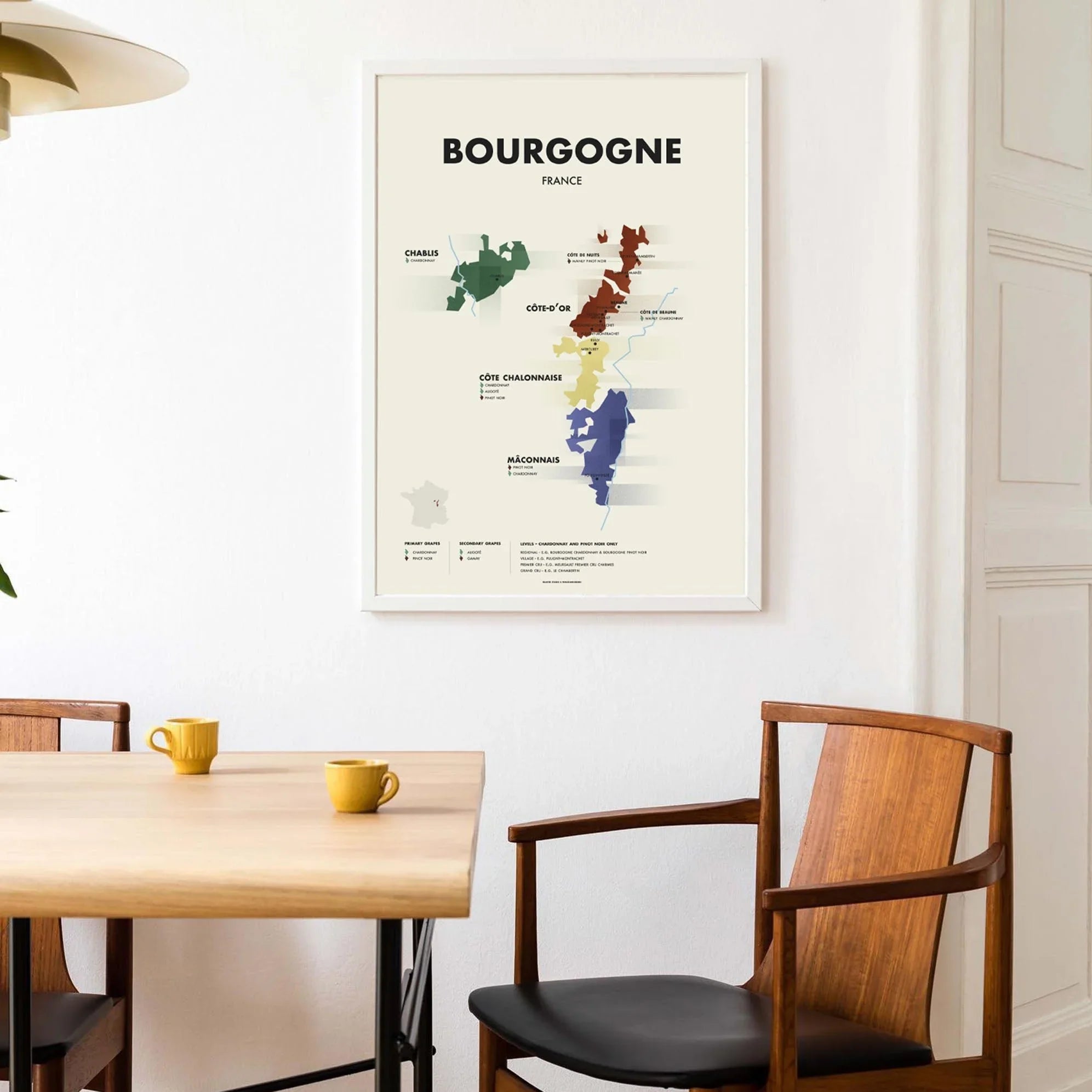 Rasmus Palsgård Art by Feinschmeckeren: Bourgogne Plakat 50x70 cm. - PremiumBottles