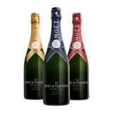 3 x Moët & Chandon x Pharrell Williams Limited Edition Brut Impérial 75 cl. i gaveæsker