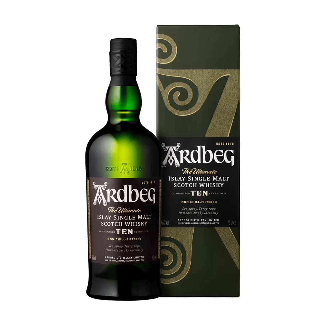 Ardbeg Ardbeg Ten Years Old 70 cl. 46% med gaveæske - PremiumBottles