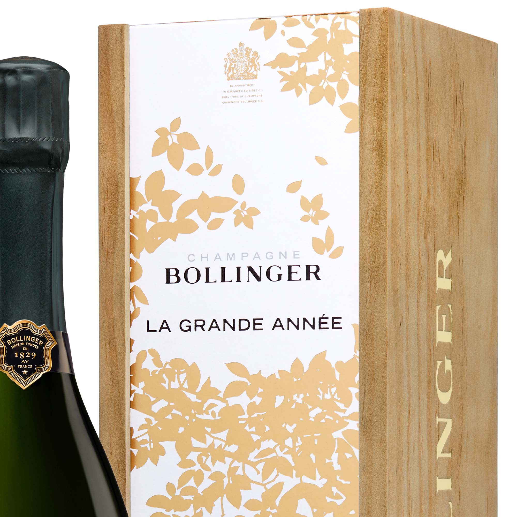 Bollinger La Grande Année 2015 i Original Wooden Case gaveæske 75 cl.