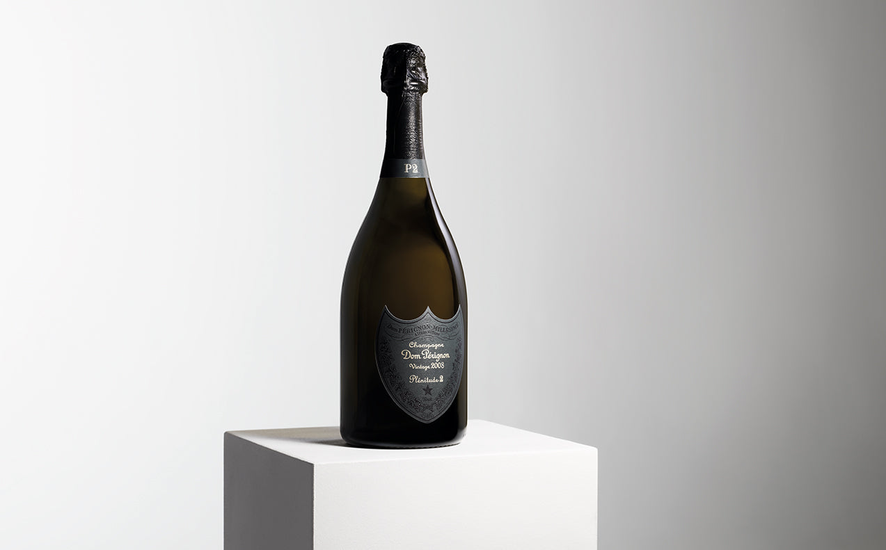 Dom Pérignon P2 2008 champagne på et podie