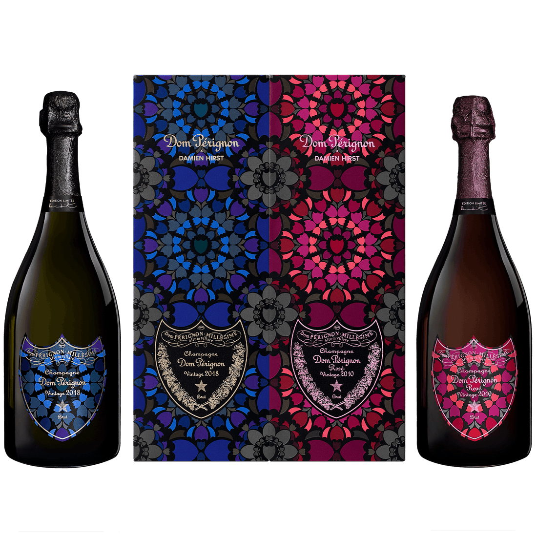 Duo Dom Pérignon x Damien Hirst Blanc 2018 &amp; Rosé 2010