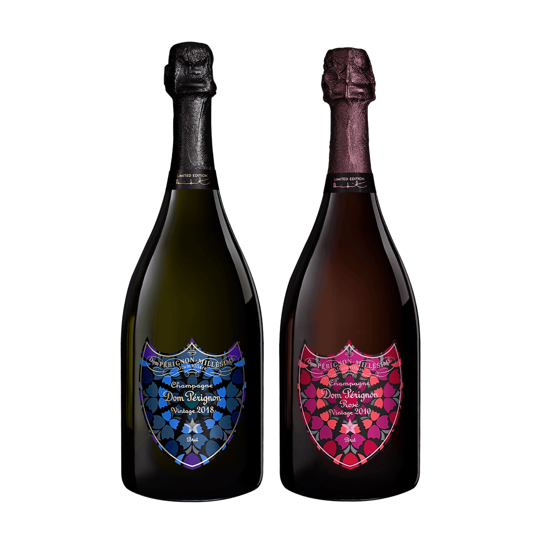 Duo Dom Pérignon x Damien Hirst Blanc 2018 &amp; Rosé 2010