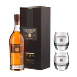 Glenmorangie 18 Years Old 70 cl. 43% med gaveæske med to glas