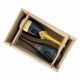 Krug Duo Wooden box with engraved Krug logos (2 x 75 cl.)