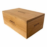 Krug Duo Wooden box with engraved Krug logos (2 x 75 cl.)