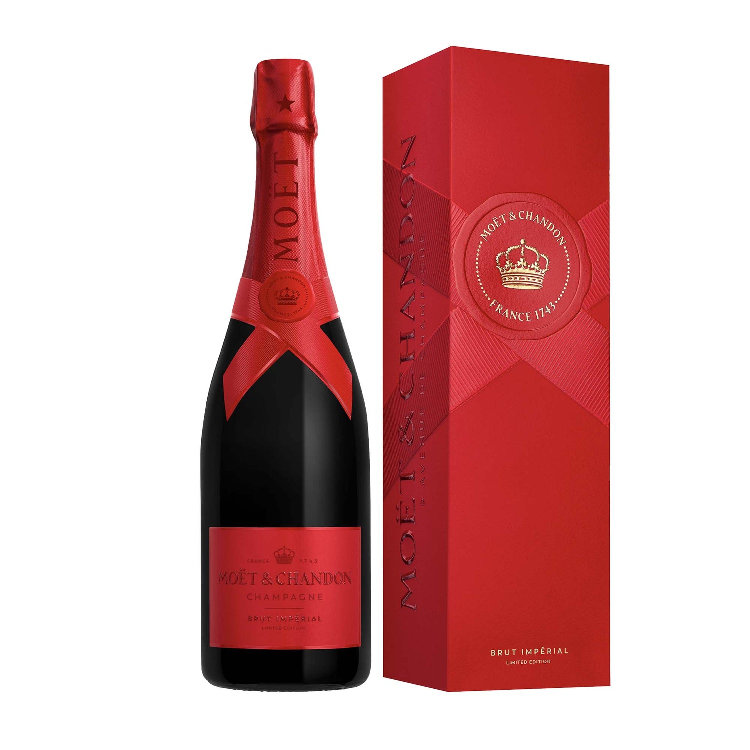 Limited Edition Moët Brut Imperial Red 75 cl. med gaveæske