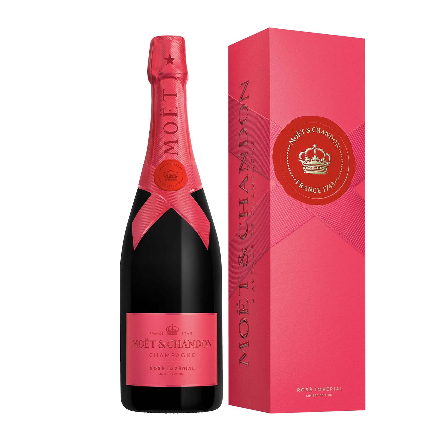 Limited Edition Moët Rosé Imperial Pink 75 cl. med gaveæske
