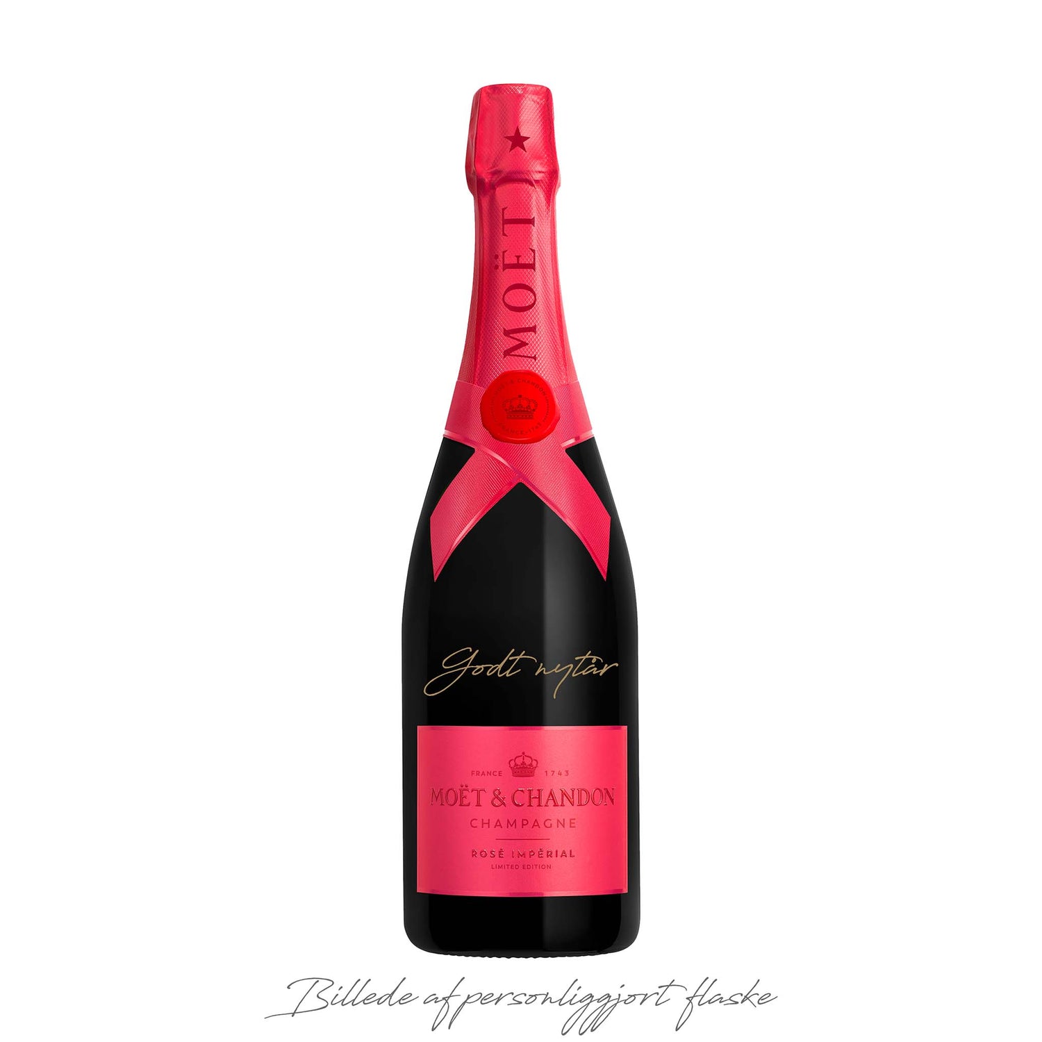 Limited Edition Moët Rosé Imperial Pink 75 cl. med gaveæske