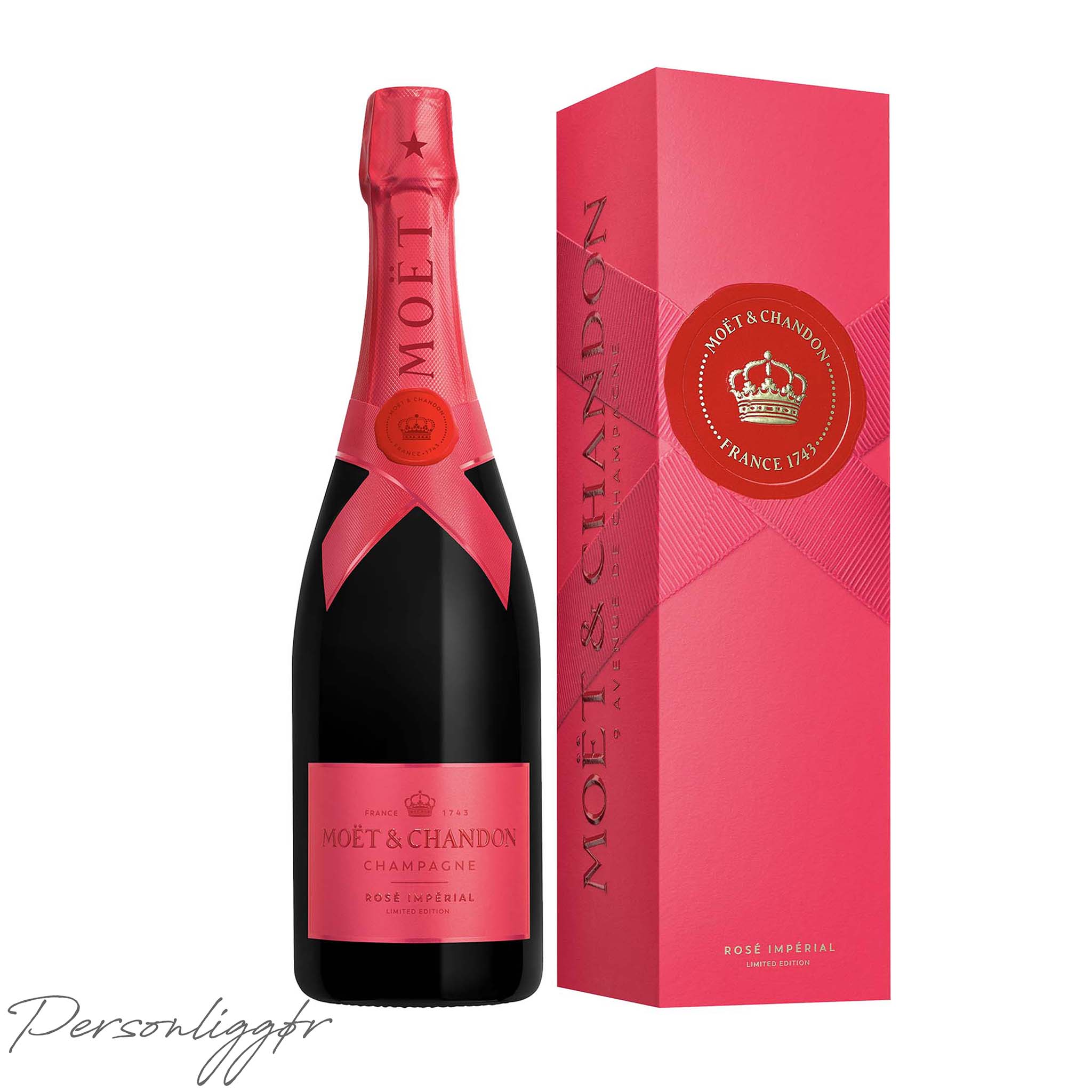 Limited Edition Moët Rosé Imperial Pink 75 cl. med gaveæske