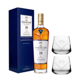 The Macallan Double Cask 18 years 2024 release 70 cl. 43% med gaveæske med to glas