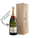 Moët &amp; Chandon Brut Impérial NV 300 cl. in wooden box (Personalize with gold text)