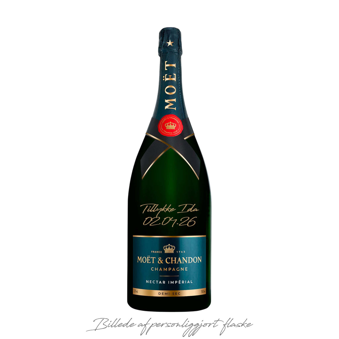 Personliggør Moët &amp; Chandon Nectar Impérial NV Demi-Sec Magnum 150 cl.