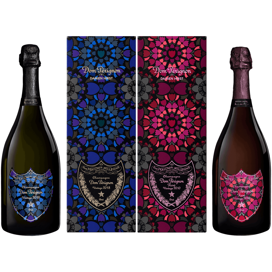 Pakke: Dom Pérignon x Damien Hirst Blanc 2018 &amp; Rosé 2010