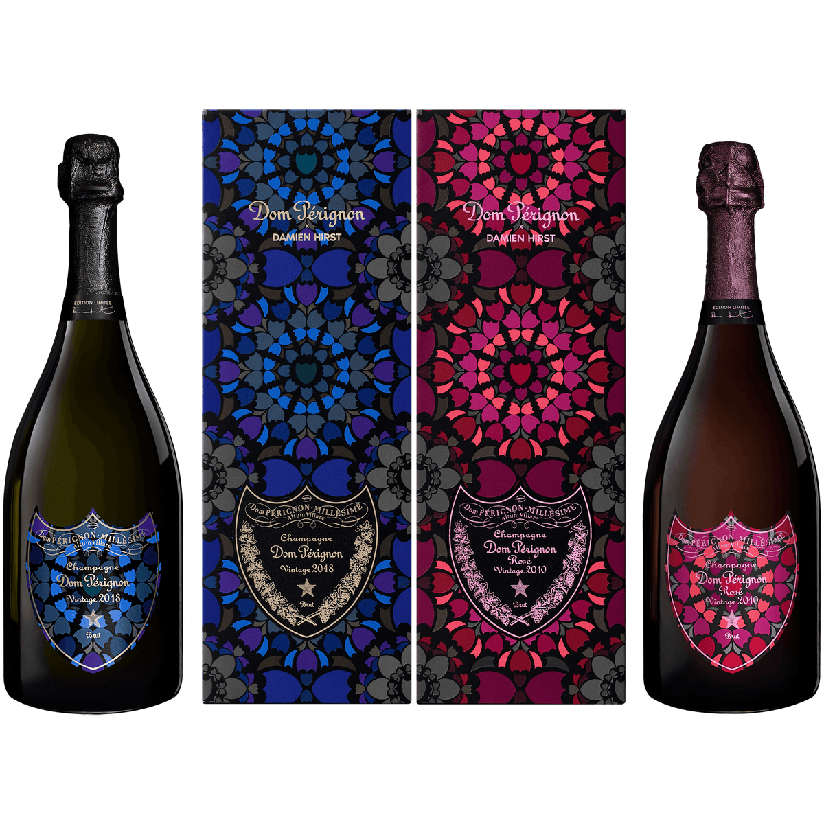 Pakke: Dom Pérignon x Damien Hirst Blanc 2018 &amp; Rosé 2010