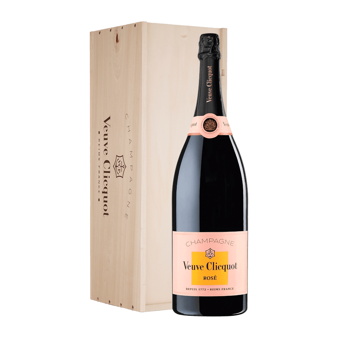 Champagne Veuve Clicquot Rosé Brut NV 300 cl. Jeroboam med kasse