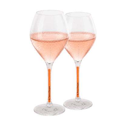 Champagne Veuve Clicquot Rosé 75 cl. (4 stk. + 2 Veuve Clicquot glas)