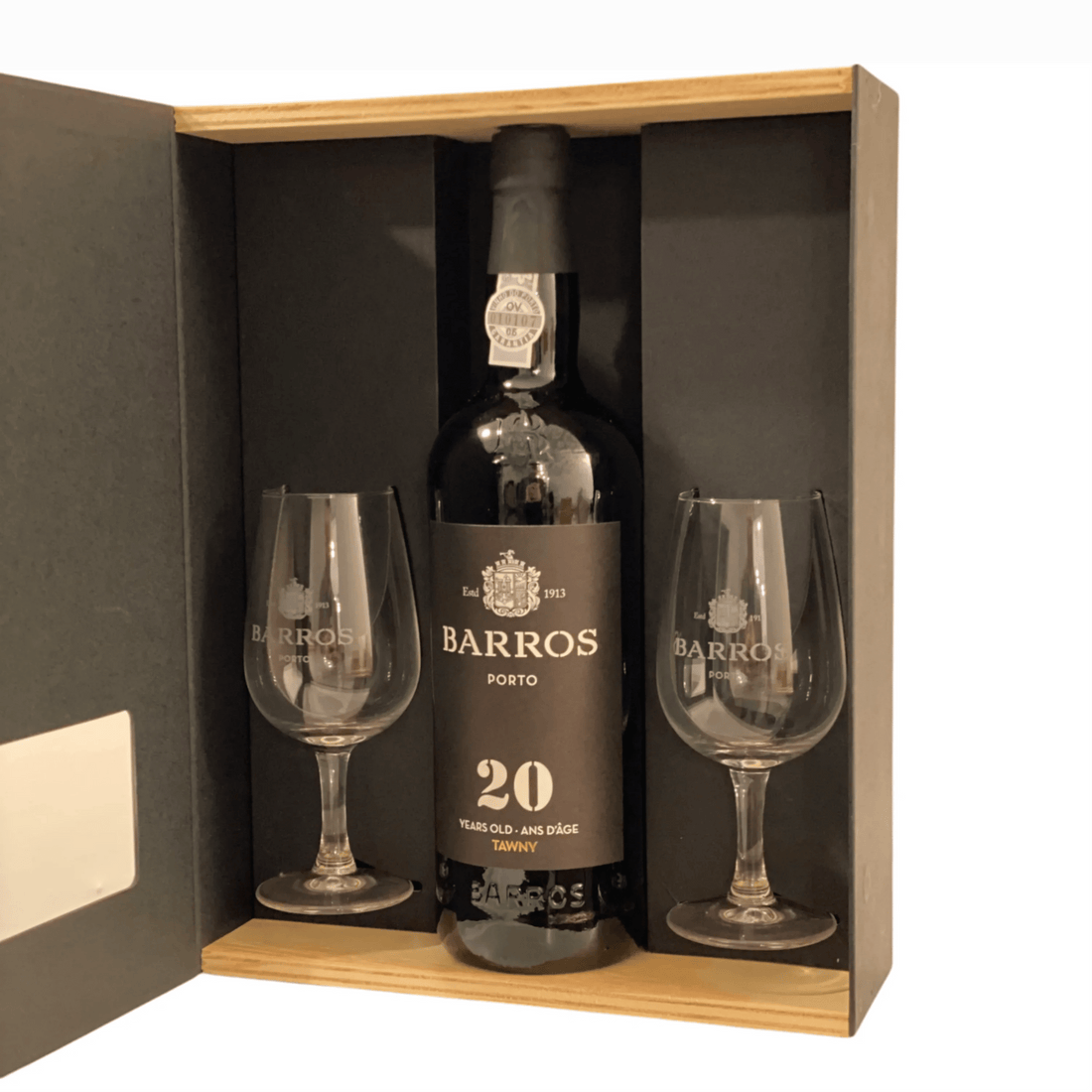 Barros Barros 20 Years Tawny Port Gaveæske med 2 glas - PremiumBottles
