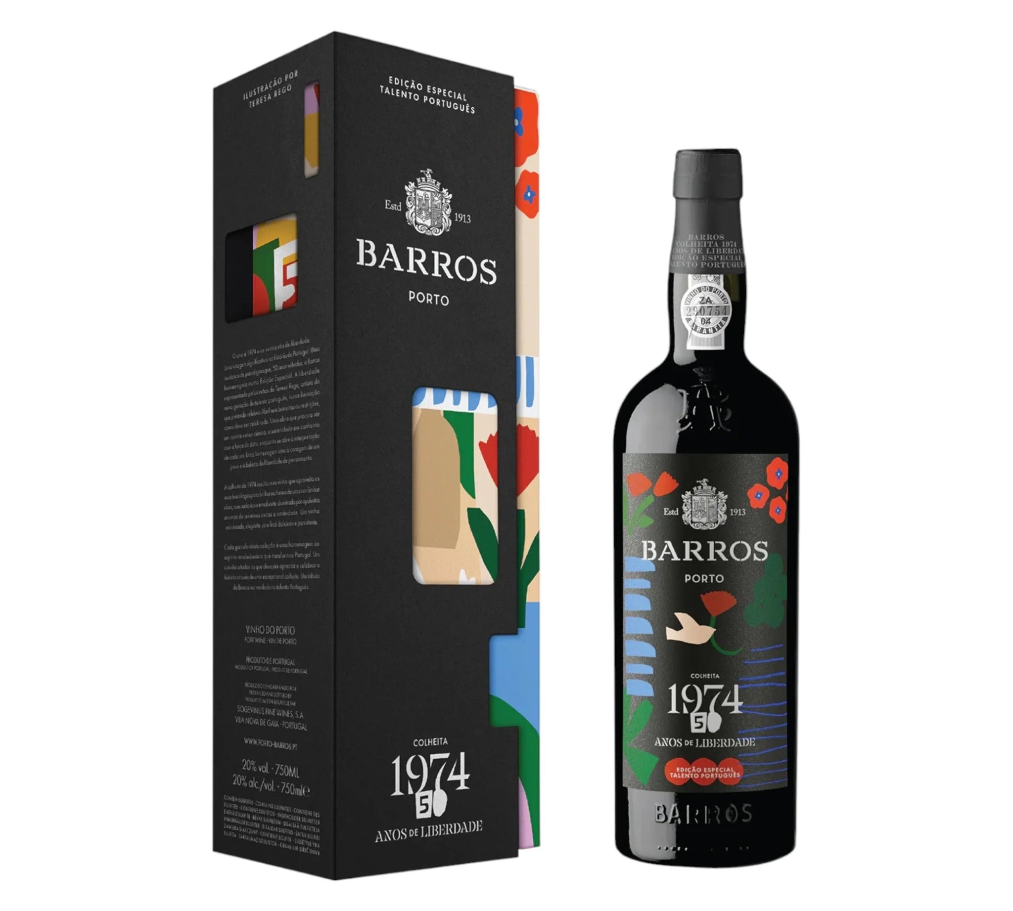 Barros Barros Colheita Port 1974 - Anos de Liberdade 1974 75 cl. 20% med gaveæske - PremiumBottles