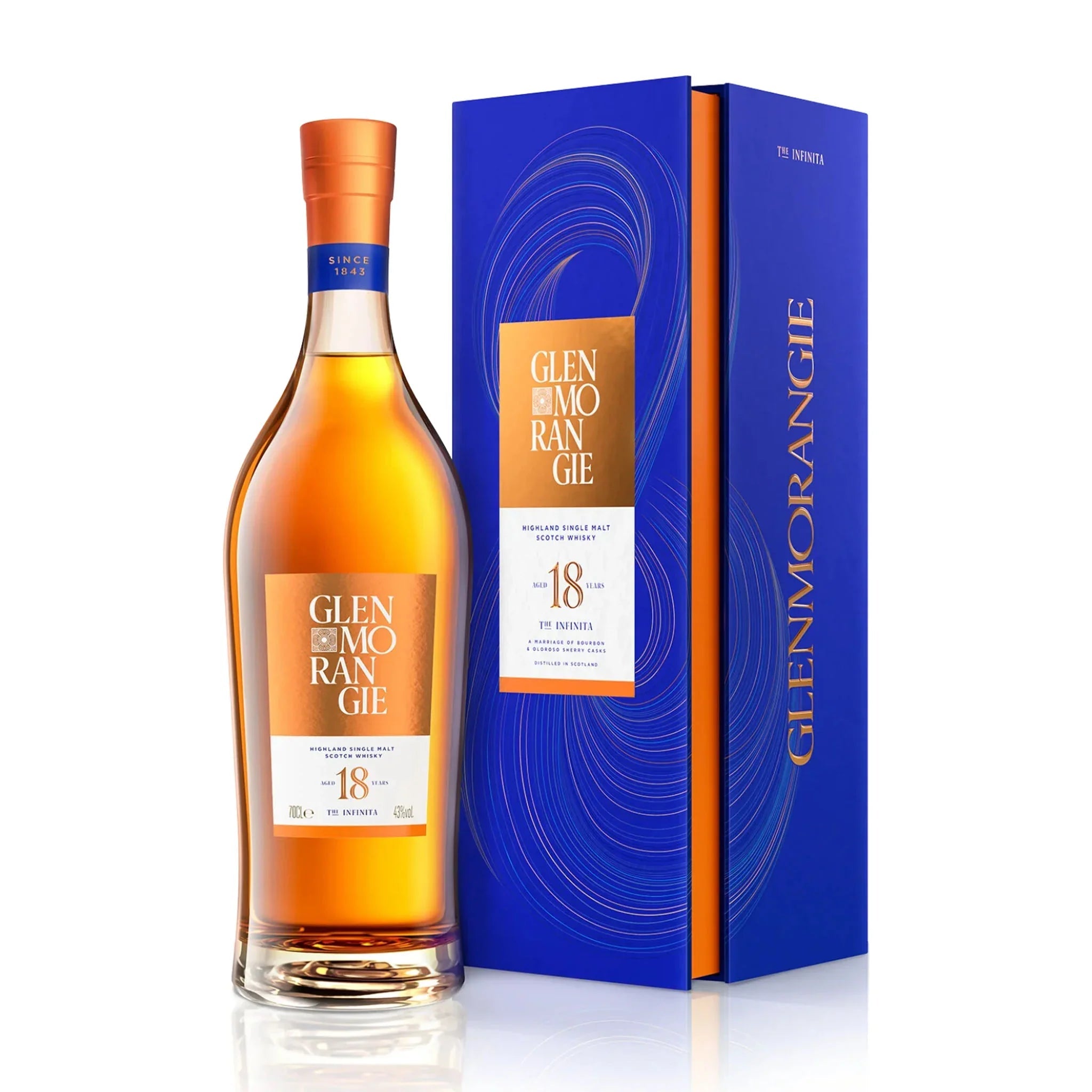 Glenmorangie Glenmorangie 18 Years Old 70 cl. 43% med gaveæske (inkl. to glas) - PremiumBottles