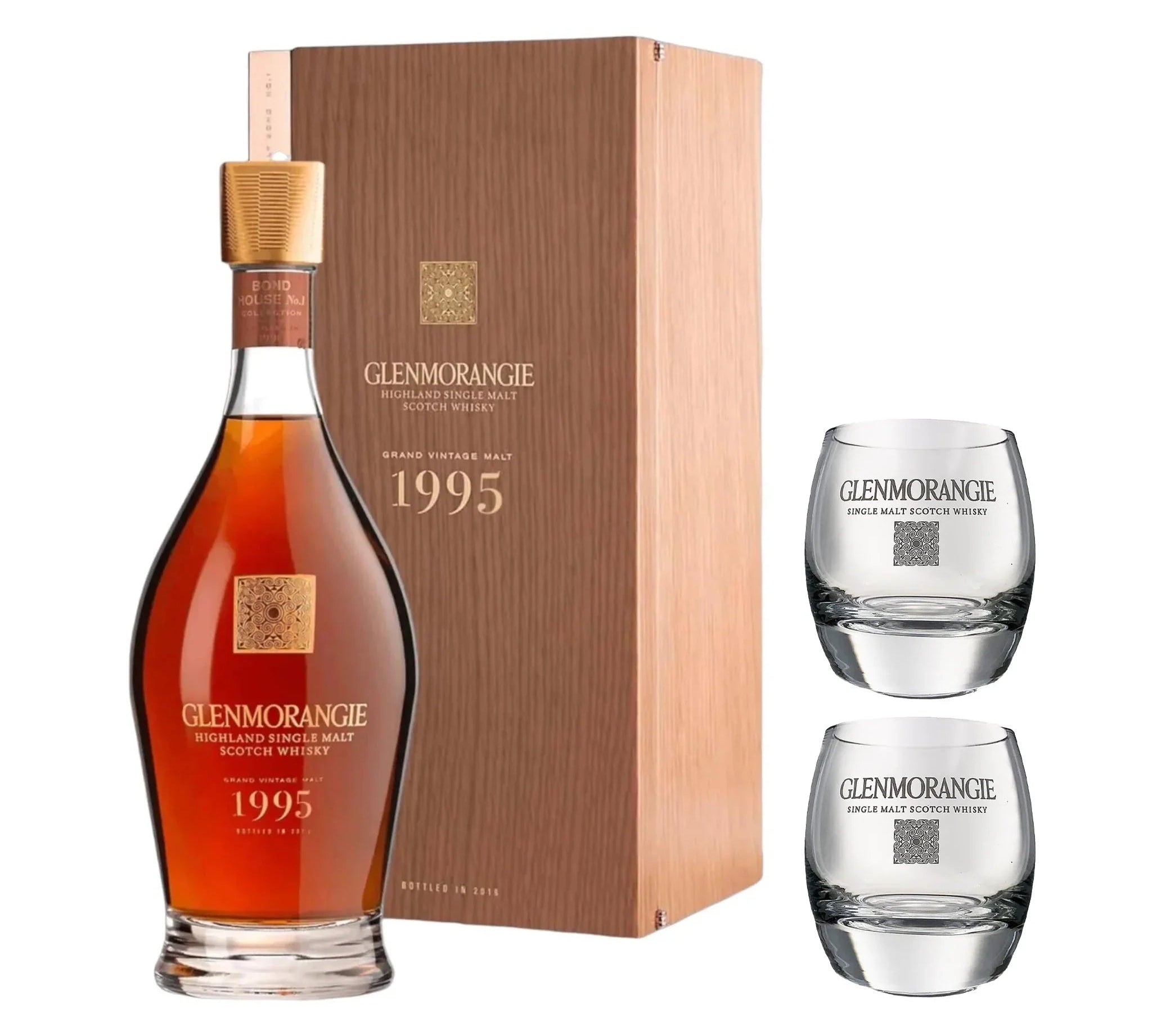 Glenmorangie Glenmorangie Grand Vintage 1995 70 cl. 43% med gaveæske (inkl. to glas) - PremiumBottles
