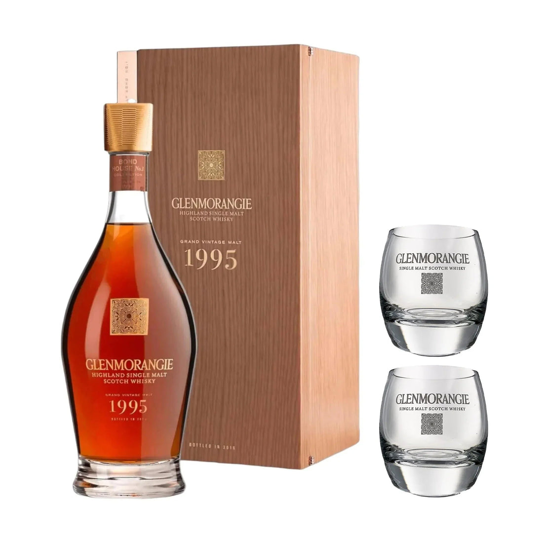 Glenmorangie Glenmorangie Grand Vintage 1995 70 cl. 43% med gaveæske (inkl. to glas) - PremiumBottles
