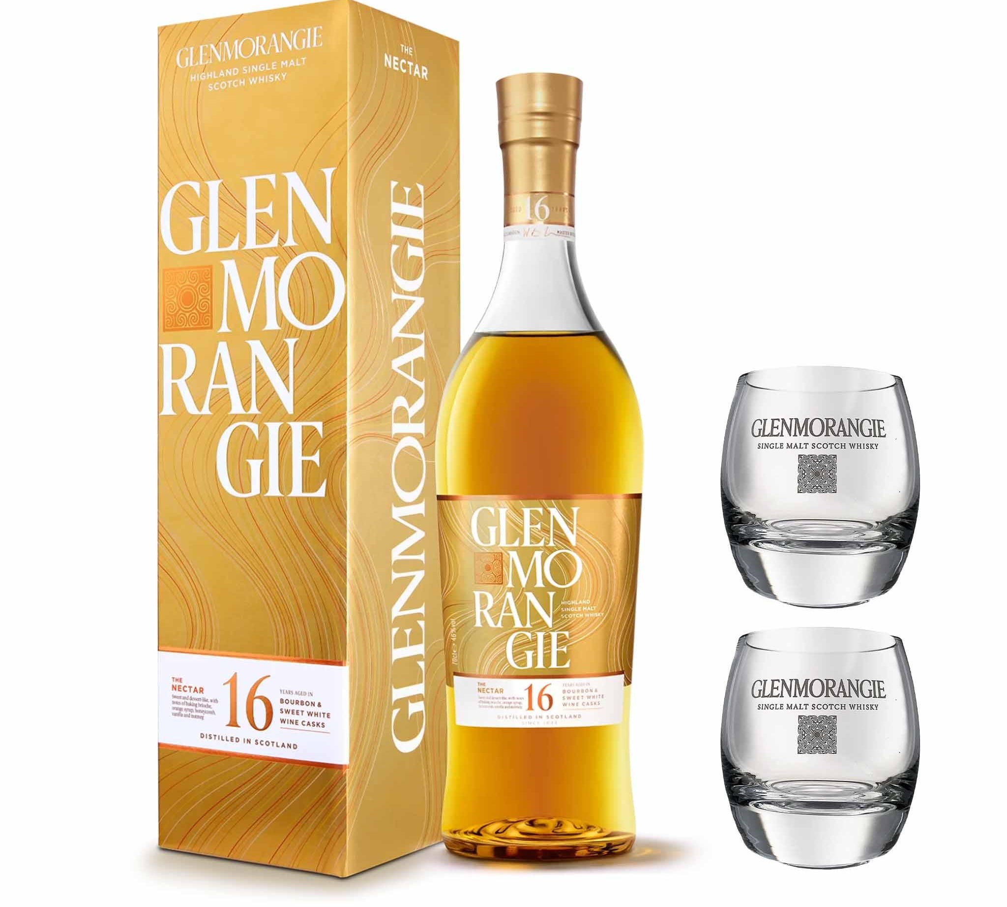 Glenmorangie Glenmorangie Nectar D'Or Sauternes Cask 70 cl. 46% med gaveæske (inkl. to glas) - PremiumBottles