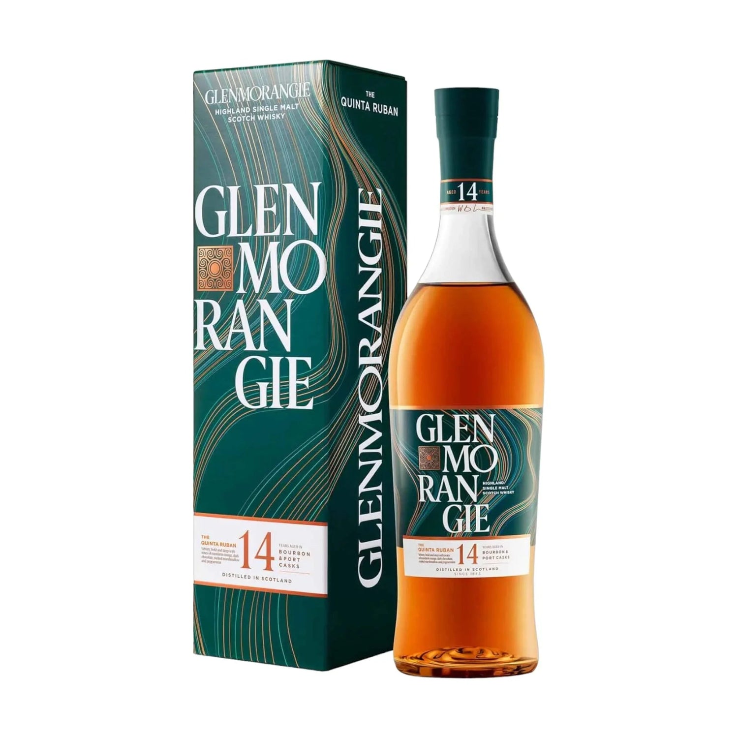 Glenmorangie Glenmorangie Quinta Ruban Portvin Cask 70 cl. 46% med gaveæske (inkl. to glas) - PremiumBottles