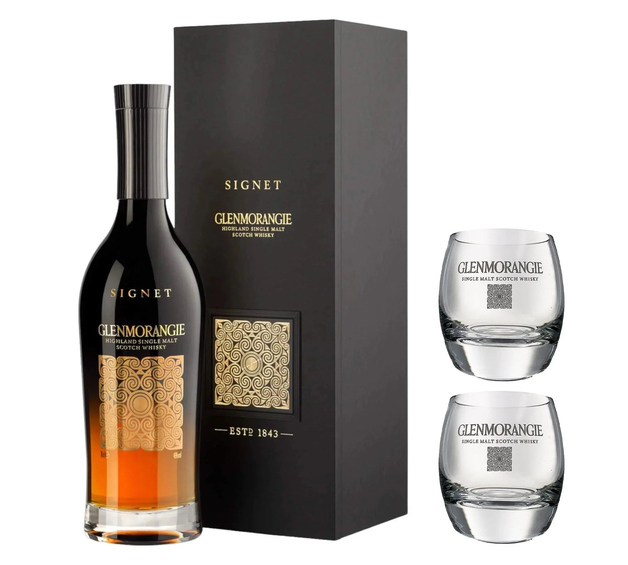 Glenmorangie Glenmorangie Signet 70 cl. 46% med gaveæske (inkl. to glas) - PremiumBottles