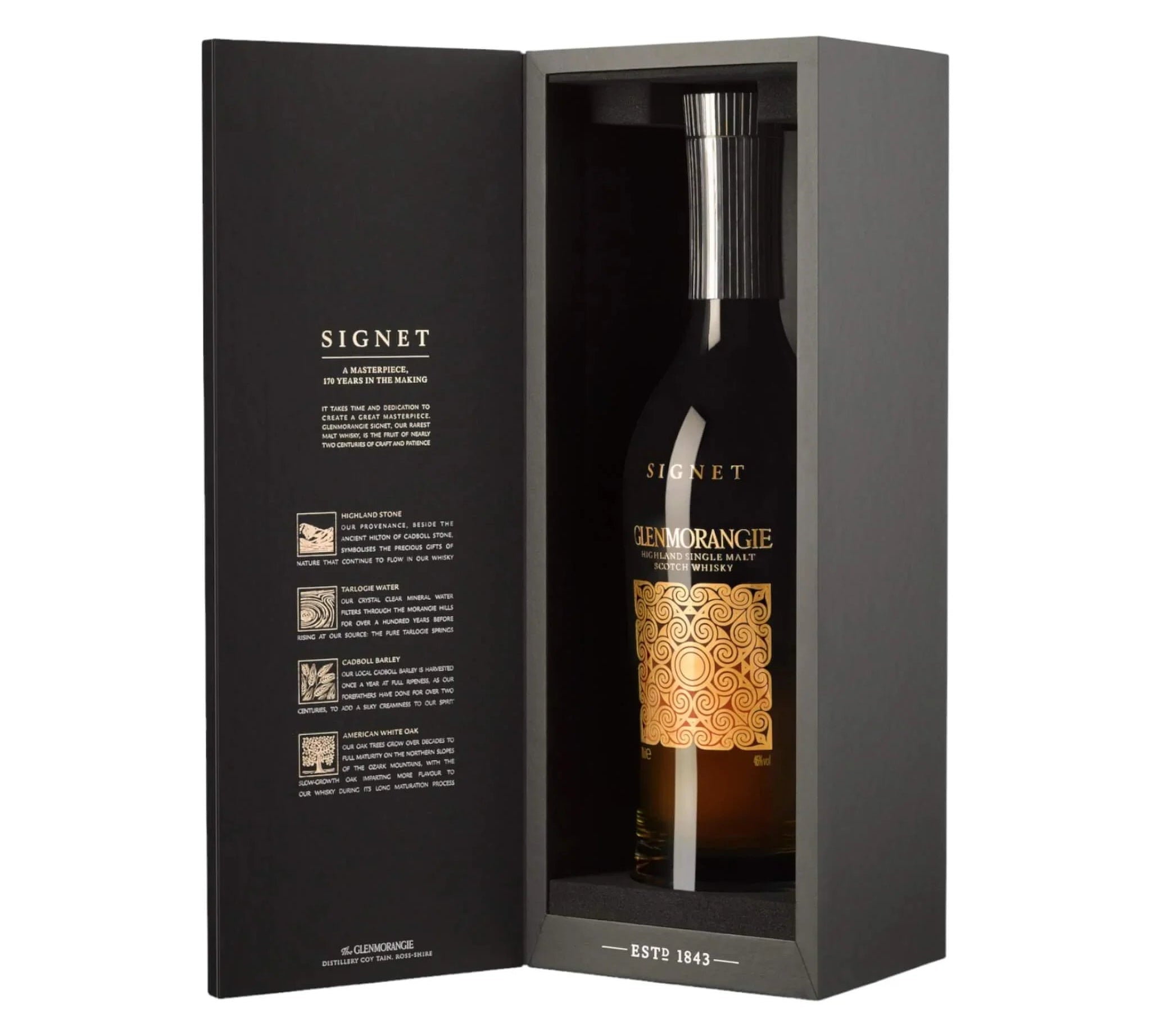 Glenmorangie Glenmorangie Signet 70 cl. 46% med gaveæske (inkl. to glas) - PremiumBottles