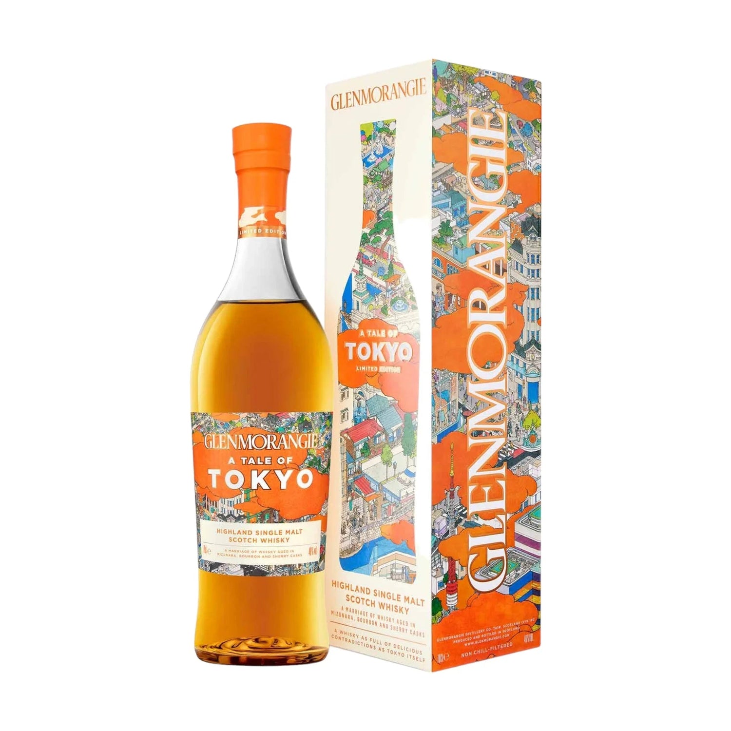 Glenmorangie Glenmorangie Tale Of Tokyo Sherry &amp; Bourbon Cask 70 cl. 46% med gaveæske (inkl. to glas) - PremiumBottles