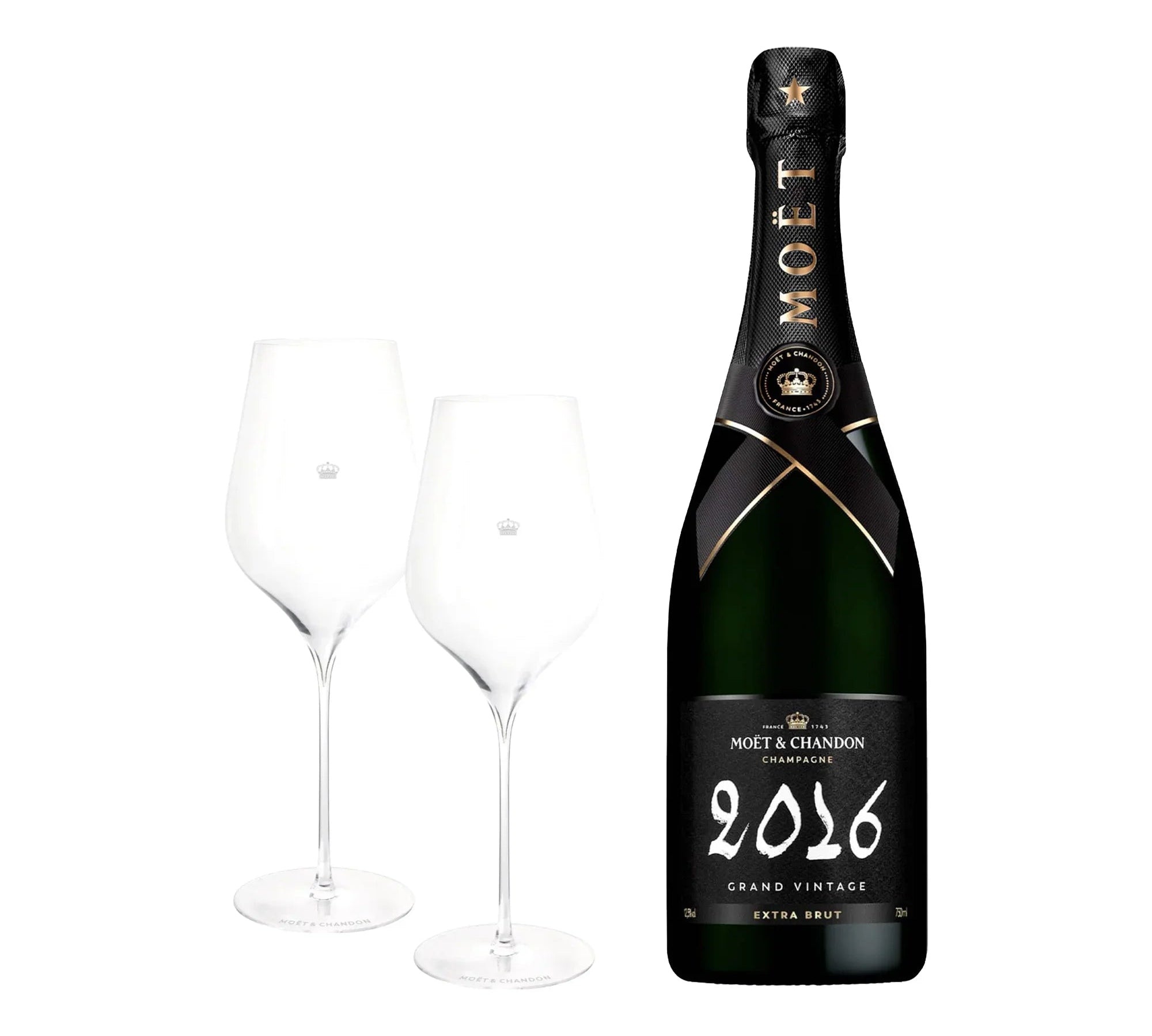 Moët & Chandon Moët & Chandon Grand Vintage 2016 75 cl. inkl. to MOËT Signature Glas - PremiumBottles