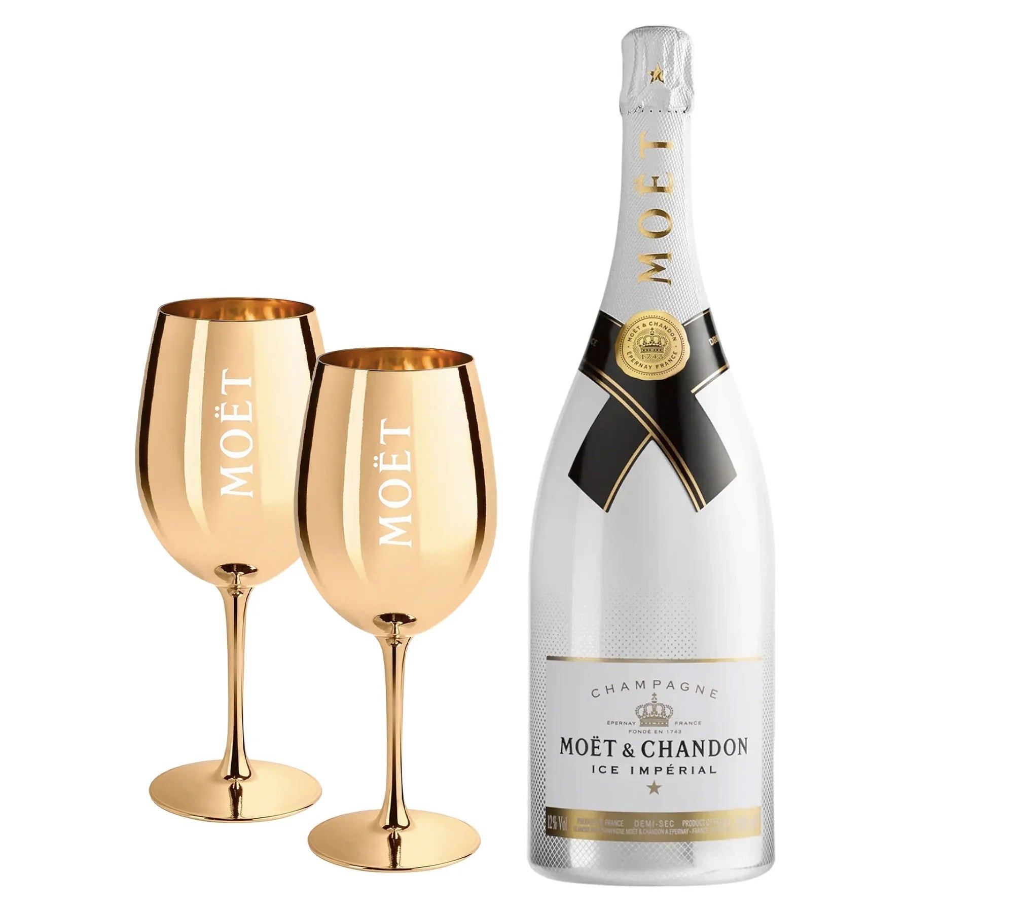 Moët & Chandon Moët & Chandon ICE Imperial NV Demi - Sec Magnum 150 cl. inkl. to Gyldne MOËT glas - PremiumBottles