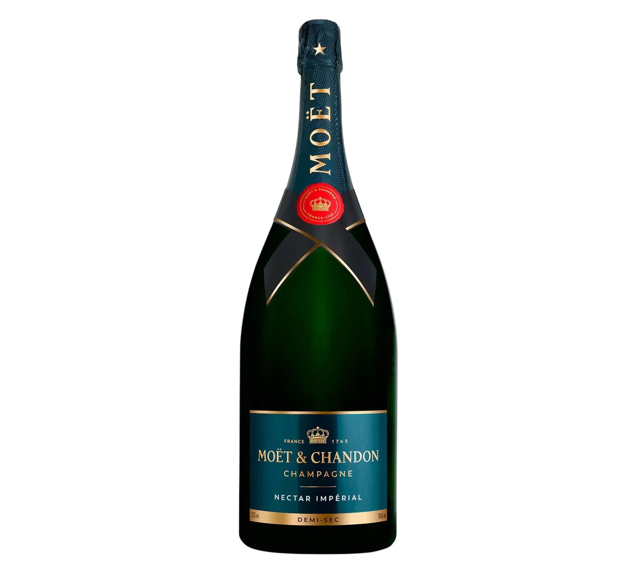 Moët & Chandon Moët & Chandon Nectar Impérial NV Demi - Sec Magnum 150 cl. inkl. to Gyldne MOËT glas - PremiumBottles