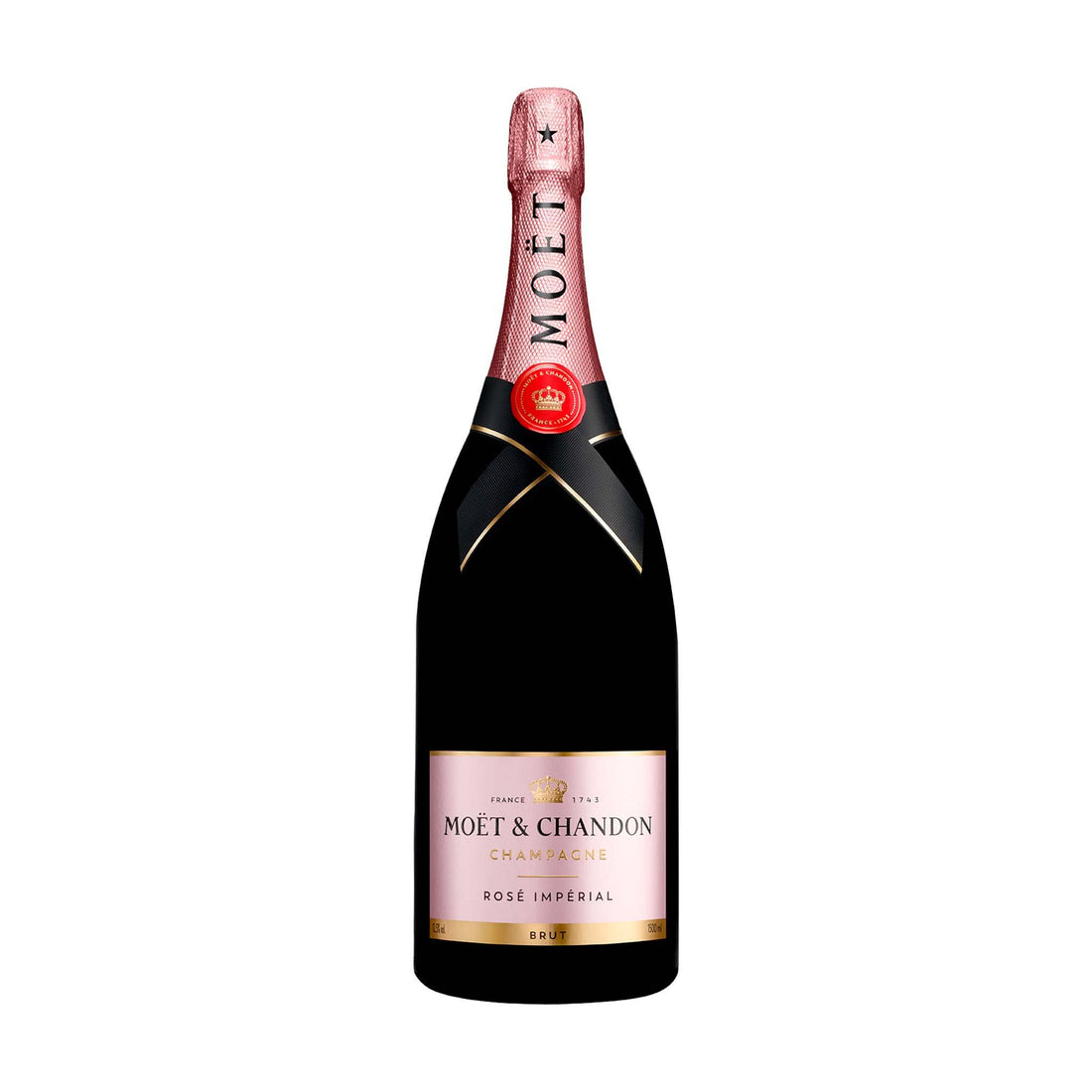 Moët &amp; Chandon Moët &amp; Chandon Rose Imperial Brut NV Magnum 150 cl. inkl. to Gyldne MOËT glas - PremiumBottles
