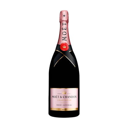 Moët &amp; Chandon Moët &amp; Chandon Rose Imperial Brut NV Magnum 150 cl. inkl. to Gyldne MOËT glas - PremiumBottles