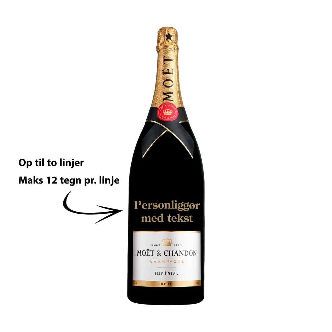 Moët &amp; Chandon Personliggør Moët &amp; Chandon Brut Impérial 3 liter i trækasse - PremiumBottles
