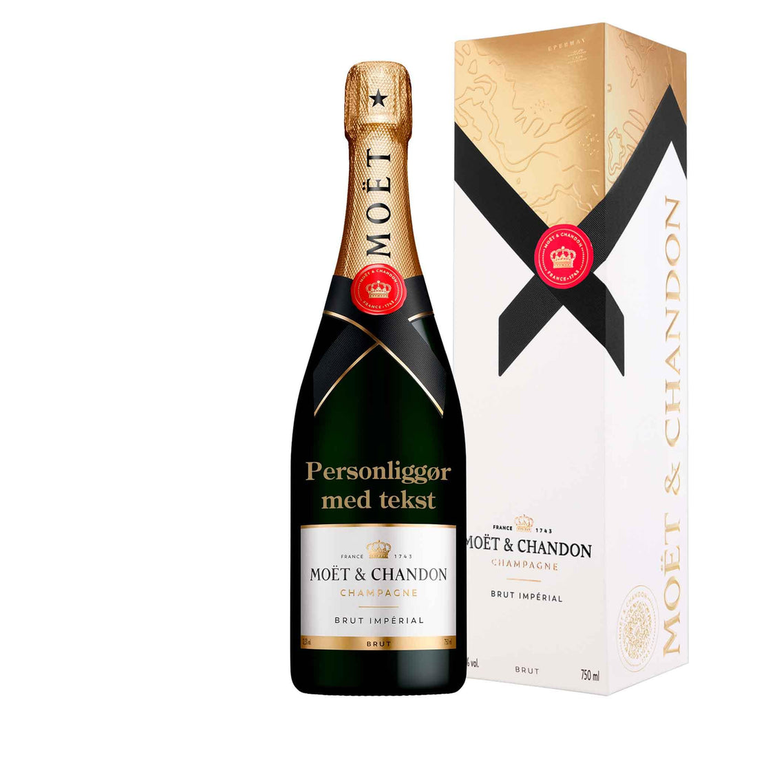 Moët &amp; Chandon Personliggør Moët &amp; Chandon Brut Impérial NV 75 cl. med gaveæske - PremiumBottles