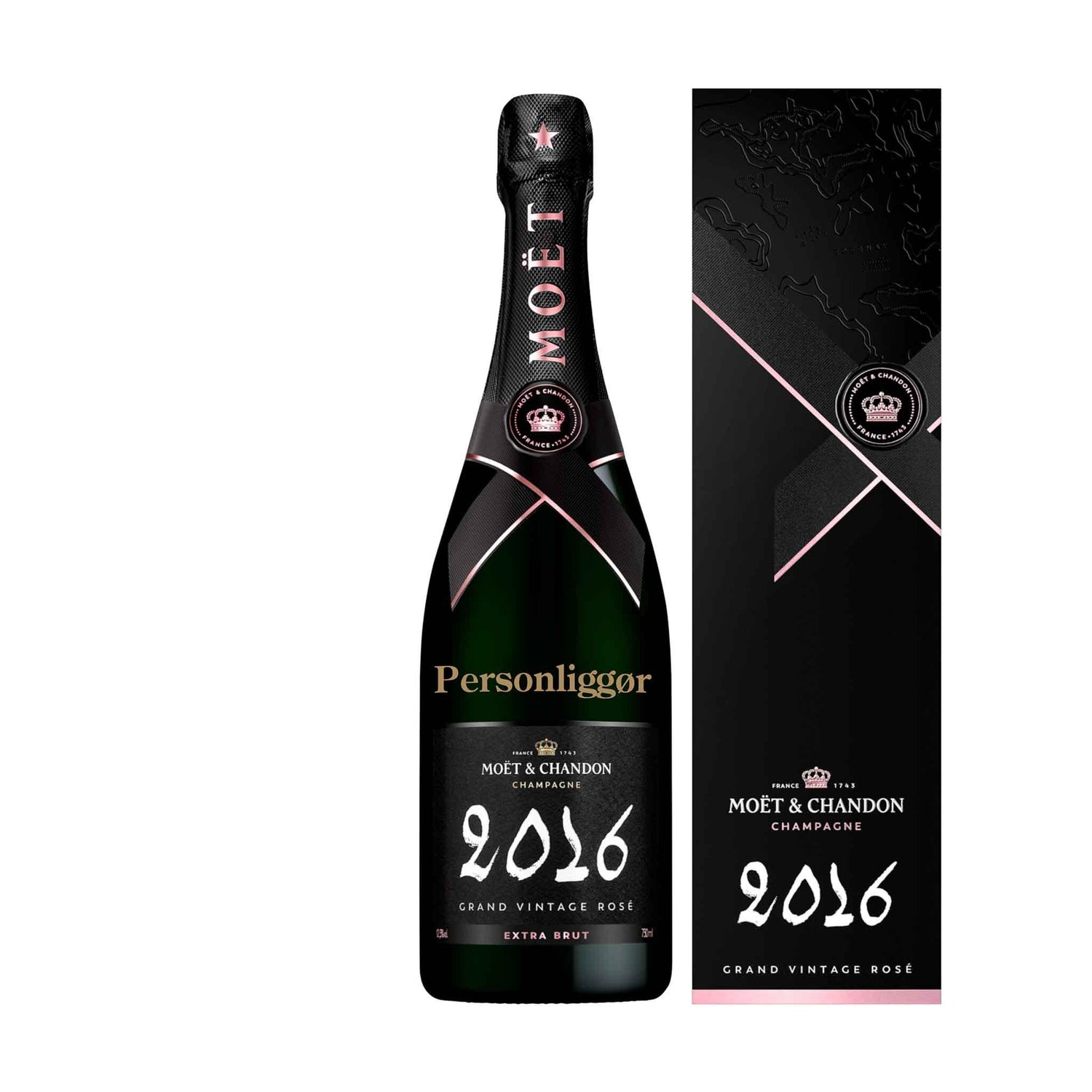 Moët &amp; Chandon Personliggør Moët &amp; Chandon Grand Vintage 2016 Rosé 75 cl. med gaveæske - PremiumBottles