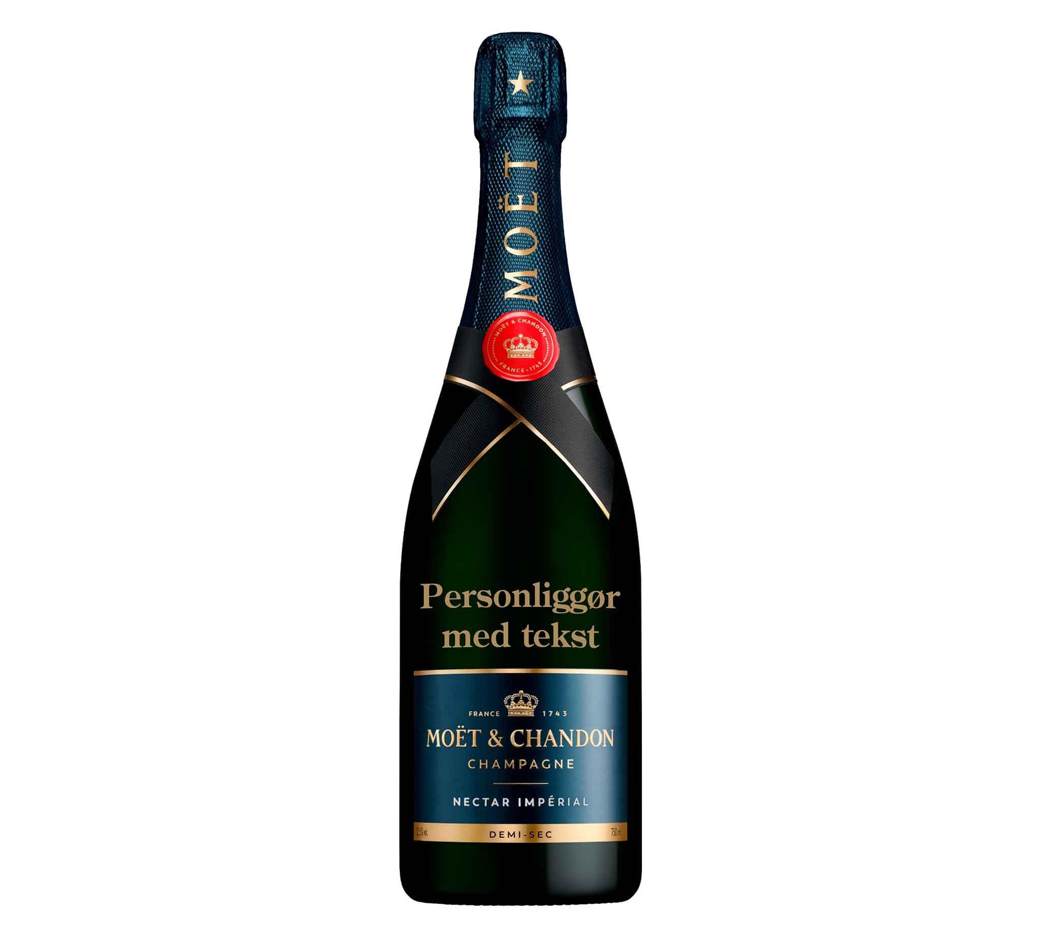 Moët & Chandon Personliggør Moët & Chandon Nectar Impérial NV Demi - Sec 75 cl. - PremiumBottles