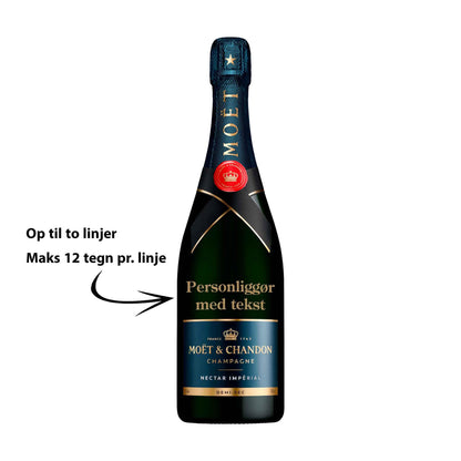 Moët &amp; Chandon Personliggør Moët &amp; Chandon Nectar Impérial NV Demi - Sec 75 cl. - PremiumBottles
