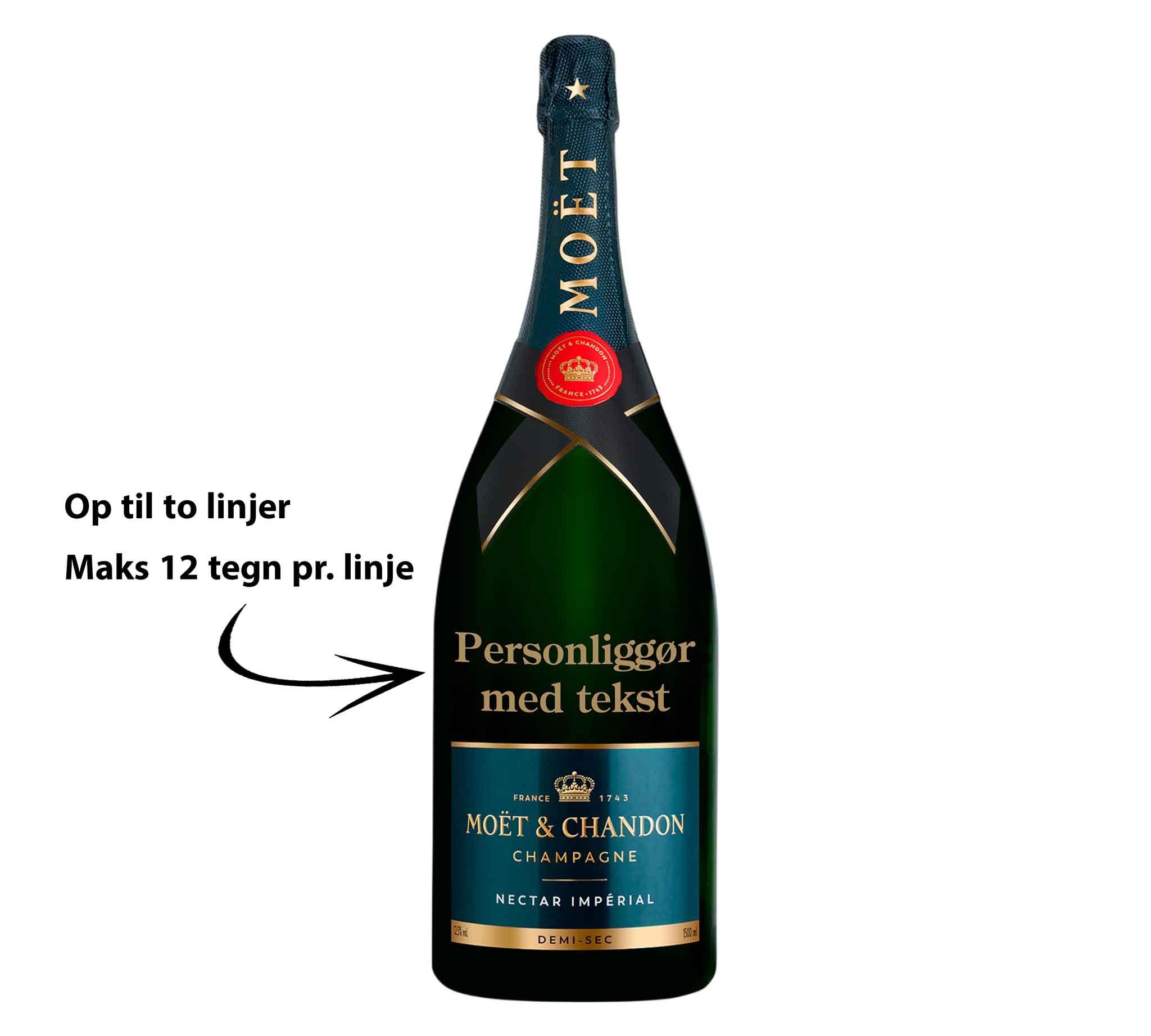 Moët & Chandon Personliggør Moët & Chandon Nectar Impérial NV Demi - Sec Magnum 150 cl. - PremiumBottles